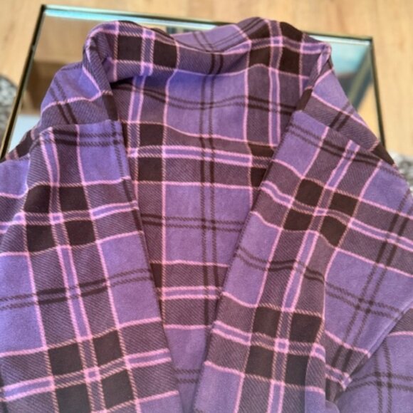 NWT Women's TNA Purple Plaid Fleece in XS - Picture 6 of 7